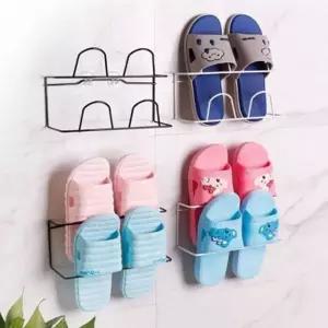 거치대 실내화 Z01031 슬리퍼 2단 정리대 벽부착정리 신발꽂이 벽부착정리대