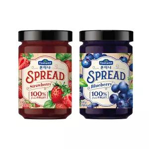 폰타나 스프레드 스트로베리 330g 1개 + 블루베리 330g 1개