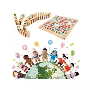 유치원 다문화이해 손인형n도미노 2종세트 호기심자극 창의력발달 청각발달