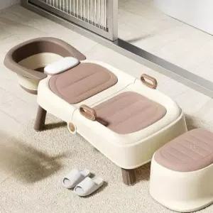 임산부 샴푸 의자 샴푸 베드 접이식 목욕 노인 안락 샴푸체어 폴딩 침대 의자형 미용