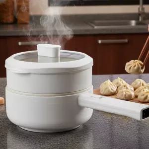 멀티쿠커 찜기 라면포트 짐머만994 세라믹 전기냄비 2단