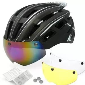 헬멧 자전거 킥보드 고글 안전모 후미등 2블랙화이트 보호