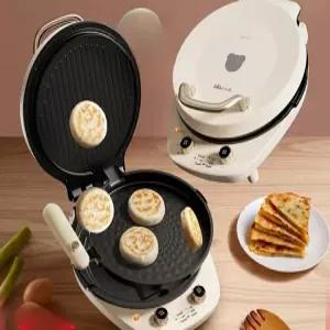 누룽지 제조기 압축 간식 누름판 방식 크로플 기계 원형