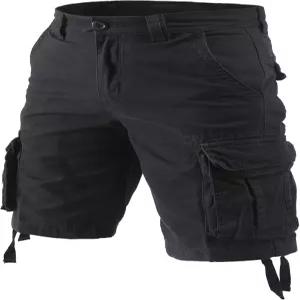 NBBEAR 남성 카모 카고 반바지 면 캐주얼 릴렉스 핏 와일드 아웃도어 작업 멀티 포켓