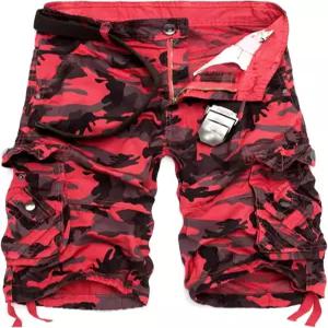 AOYOG 남성 카모 카고 반바지 코튼