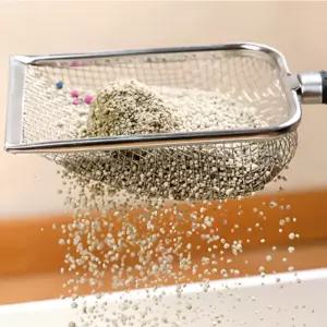 촘촘한 고양이 모래삽 스텐 반려묘 고양이삽 똥삽 배