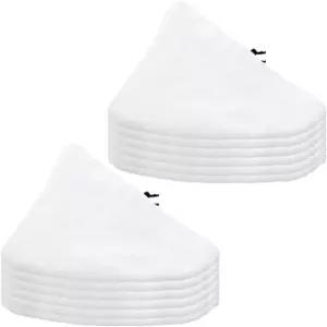 펑우 12 PCS 교체 삼각형 스팀 걸레 패드 재사용 가능한 세척 극세사 청소 스팀보이 X5 H2O H20 S302