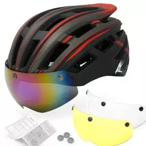 안전모 자전거 킥보드 고글 헬멧 후미등 1블랙레드 보호구