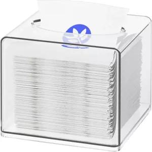 Cq 아크릴 티슈 박스 홀더 크리넥스 큐브 투명 사각 커버 플라스틱 롤 냅킨 조리대 욕실 주방 가정