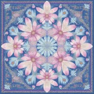 IOHEFY 필 앤 스틱 벽 타일 12x12 인치 블루 핑크 모자이크 플로럴 패턴 자가 접착 비닐 스티커 주방 욕실