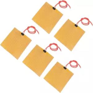 메카닉시 히터 필름 히팅 플레이트 12V 25W 폴리이미드 히트 패드 일정 소자 100mm x 5팩 온도용 PI 접착