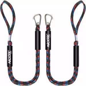 누스 USA 마린 번지 도크 라인 - 스테인리스 스틸 클립이 장착된 로프 제트 스키 씨두 야마하 웨이브러너