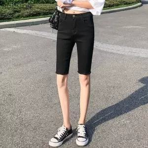 찢어진 와이드 여자통 키작녀 린넨데님팬츠 여성용 S-5XL 청바지 솔리드 크리에이티브 베이직 홀 레저 올매