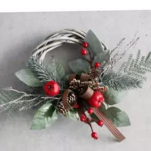 크리스마스 리스 레드 조화 장식 홈파티 인테리어