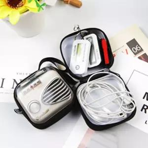 케이블파우치 USB 이어폰 미니 하드 빈티지 파우치 동전케이스