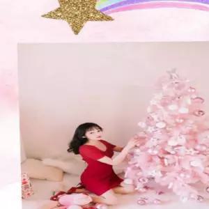 크리스마스트리 홈인테리어(1.5m) 장식 핑크트리 소품 연말파티 인테리어