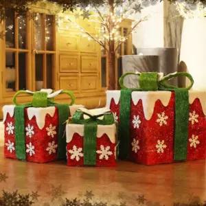 크리스마스 장식 트리와 소품 선물상자 카페인테리어소품 인테리어 상자 장식품