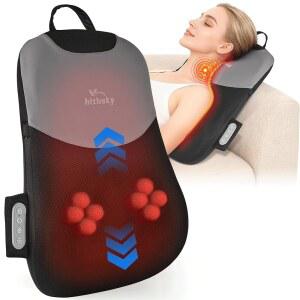 를 위한 hlthsky 백 마사지기 열 4D 반죽 및 가정용 사무실 자동차용 자동차 어댑터 남녀를 선물로 시아츠 등과 목 마사지기를 위아래로 굴립니다