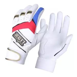 제트 야구 배팅장갑 화이트블루레드 1세트 스판 양가죽