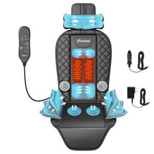 열 및 견인력과 진동이 포함된 백 마사지기 용 시트 패드 견인 가죽 접이식 5 u2019 6 u20191 u201D 사무실용 마사지 의자