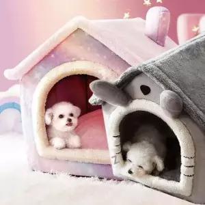 겨울 애견 뽀글이하우스 M 반려동물 푹신한 강아지집