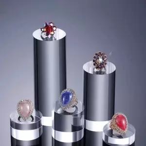 아크릴 투명 링 귀걸이 스탠드 메이크업 소품 보관 디스플레이 진열대 휴대용 실용적 디자인