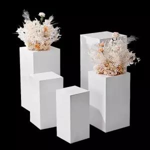 사각형 전시다이 매장 기둥 디스플레이 소품 스탠딩 원형 쇼핑몰 화이트 플로어 장식 높이