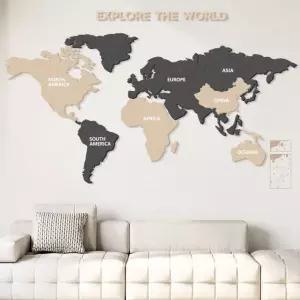 인테리어 세계지도 그래픽 여행 소품 완제품타입 벽지 거실 현대 세계지도포인트소형 기록