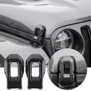 2018-2026년 지프 JL ABS 후드 래치 엔진 버클 보닛 패스너 커버 장식 트림 보호 랭글러 글래디에이터 JT