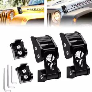 불링 알루미늄 후드 래치 캐치 키트 액세서리 Jeep Wrangler JK JKU 2007-2018 JL JLU 2018-2026 Gladiator