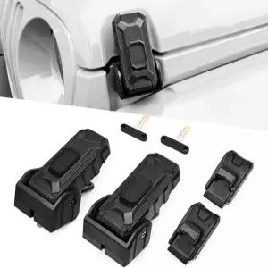 2018-2026년형 지프 랭글러 JL 4XE 글래디에이터 JT 액세서리 방지 후드 플러터 바운스 제거를 위한 열쇠가