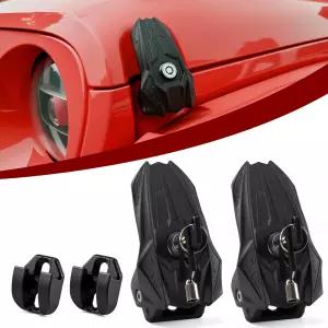 지프 랭글러 JK JL 글래디에이터 JT 2007-2026용 잠금 후드 래치 튼튼한 알루미늄 방지 캐치 스테인리스