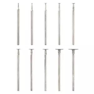 호환  A64Z 10개입 T형 다이아몬드 버 - 332인치 샹크 채널 커팅 버 다이아몬드 장착 스톤 조각 비트