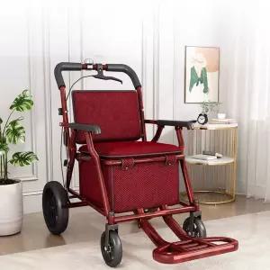 우림 어른유모차 어른용 43cm A09 빨강/빨강 걸음 접이식 (한손브레이크) 보행