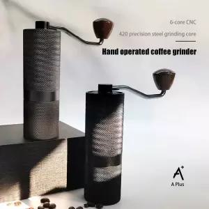 커피 머신 추출기 부품 악세사리 수동 연마기 합금 바디 스테인레스 스틸 버 조절 가능한 그라인딩 거친 휴