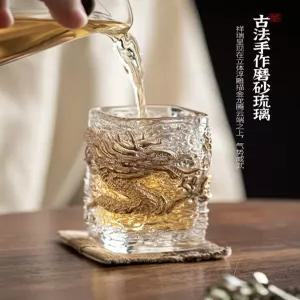 유리 용기 금박 맥주잔 공예 용주인컵 가정용 찻잔 공예품