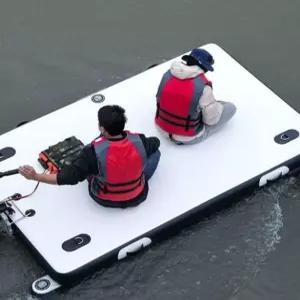 낚시 보트 에어 휴대용 튜브 카누 뗏목 수상 낚시용 접이식 좌대