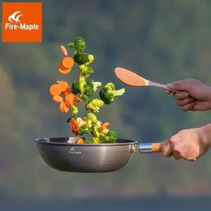 캠핑 야외용 경질 경량 스킬렛 분리형 휴대용 나무손잡이