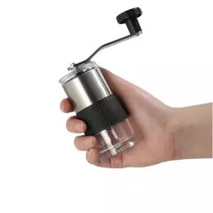 커피 머신 추출기 부품 악세사리 휴대용 수동 그라인더 핸드 크랭크 조정 가능한 굵고 미세한 행운의 1 개