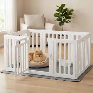 문이 있는 강아지 놀이펜 실내외에서 사용할 수 휴대용 대형 도구가 필요 없는 조립형 모던 펫 개 고양이
