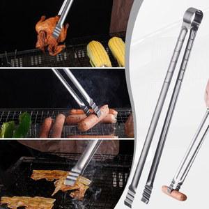 소시지 터닝 집게 바베큐 스테인레스 스틸 핫도그 그릴 뒤집기 다목적 금속 클립 핸들