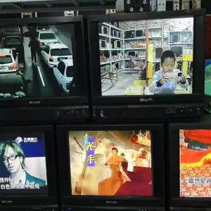 레트로 TV 티비 텔레비전 45cmx3cmx3cm 아날로그 장식 회색 옛날 빈티지