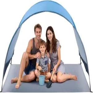 3인용 VEVOR 비치 텐트 선 쉘터 UPF 50 휴대용 선쉐이드 가방 및 바닥 말뚝 가볍고 간편한 설치 우산으로