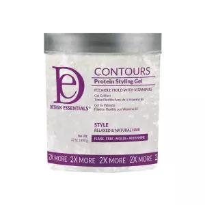 디자인 에센셜 컨투어 단백질 스타일링 젤 팬테놀이 함유된 미디엄 홀드 여유롭고 자연스러운 모발을 위한
