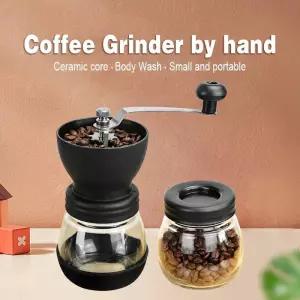커피 머신 추출기 부품 악세사리 수동 콩 그라인더 세트 휴대용 조절 가능한 세라믹 핸드 크랭크 가정용 분