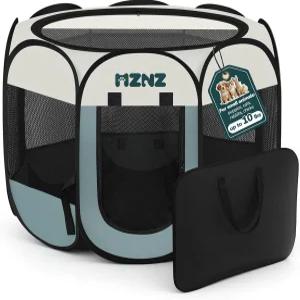 MZNZ 반려견 고양이 놀이펜 소형견을 위한 휴대용 강아지 애완동물 상자 실내 토끼 야외용 접이식 케이지