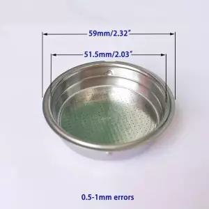 커피 머신 추출기 부품 악세사리 싱글 컵 가압 필터 바구니 가정용 메이커 액세서리 스테인레스 스틸 파우