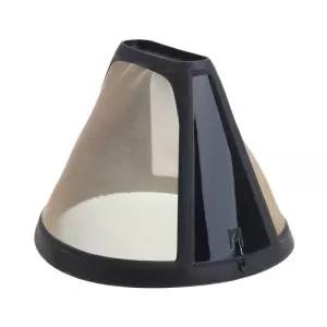 커피 머신 추출기 부품 악세사리 재사용 가능한 필터 10-12 컵 콘 스타일 메이커 기계 골드 메쉬 핸들 도구