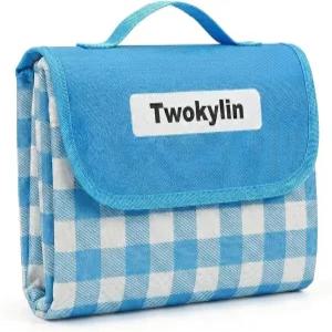 투킬린 피크닉 담요 야외 특대형 매트 60 X40 캠핑 비치 접이식 방수 모래 하이킹 여행 가족 콘서트 블루