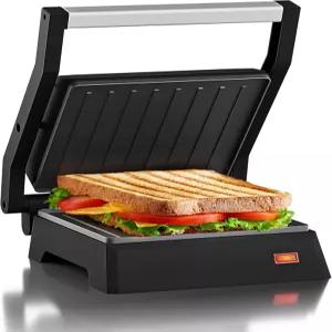 엘리트 고메 EPN160X 5.5 x 5.3 다기능 컴팩트 전기 파니니 프레스 콘택트 그릴 180 플랫 경량 플로팅 상판